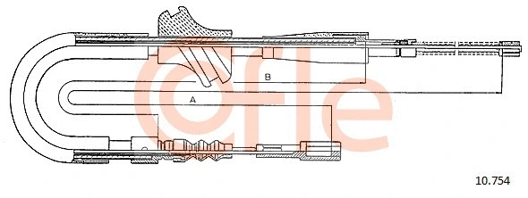 10.754 COFLE Тросик, cтояночный тормоз (фото 1)