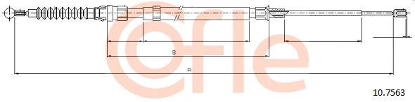 10.7563 COFLE Тросик, cтояночный тормоз (фото 1)
