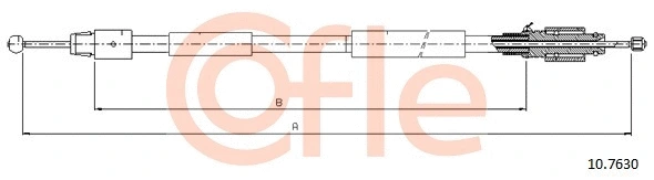 10.7630 COFLE Тросик, cтояночный тормоз (фото 1)