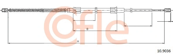 10.9036 COFLE Тросик, cтояночный тормоз (фото 1)