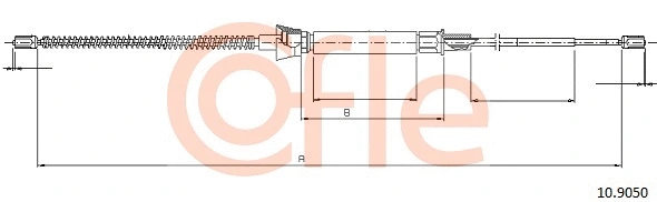 10.9050 COFLE Тросик, cтояночный тормоз (фото 1)