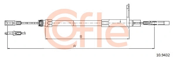 10.9432 COFLE Тросик, cтояночный тормоз (фото 1)