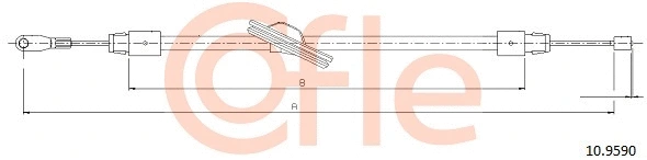 10.9590 COFLE Тросик, cтояночный тормоз (фото 1)