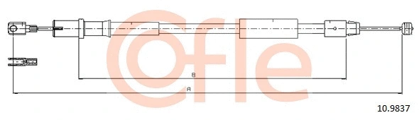 10.9837 COFLE Тросик, cтояночный тормоз (фото 1)