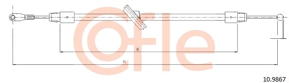 10.9867 COFLE Тросик, cтояночный тормоз (фото 1)
