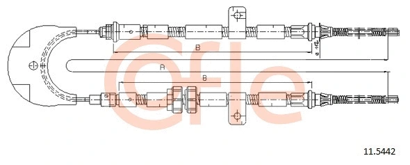 11.5442 COFLE Тросик, cтояночный тормоз (фото 1)