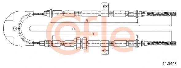 11.5443 COFLE Тросик, cтояночный тормоз (фото 1)