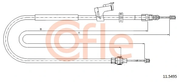 11.5495 COFLE Тросик, cтояночный тормоз (фото 1)