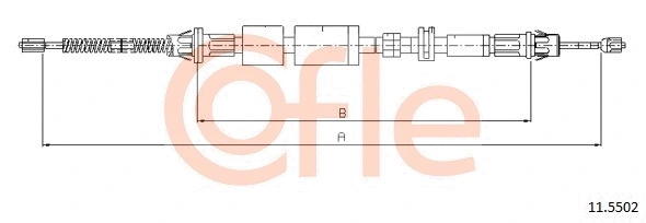 11.5502 COFLE Тросик, cтояночный тормоз (фото 1)