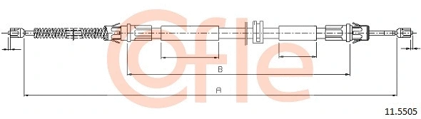 11.5505 COFLE Тросик, cтояночный тормоз (фото 1)