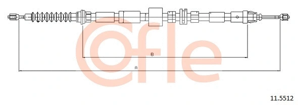 11.5512 COFLE Тросик, cтояночный тормоз (фото 1)