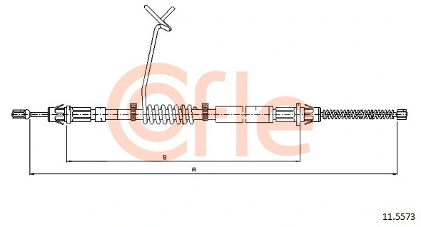 11.5573 COFLE Тросик, cтояночный тормоз (фото 1)