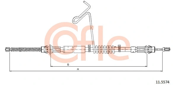 11.5574 COFLE Тросик, cтояночный тормоз (фото 1)