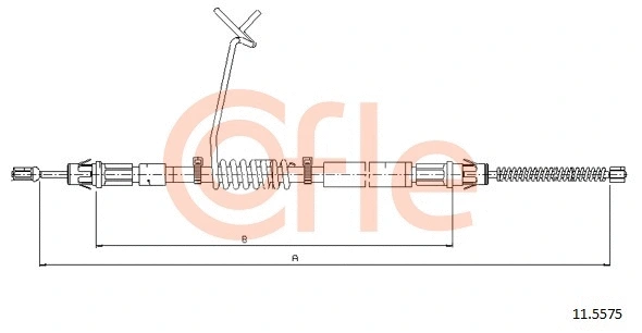 11.5575 COFLE Тросик, cтояночный тормоз (фото 1)
