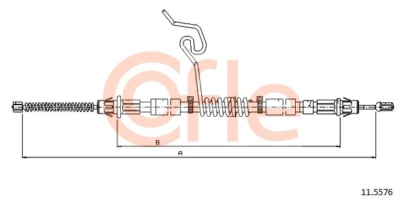 11.5576 COFLE Тросик, cтояночный тормоз (фото 1)