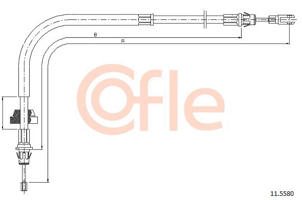 11.5580 COFLE Тросик, cтояночный тормоз (фото 1)