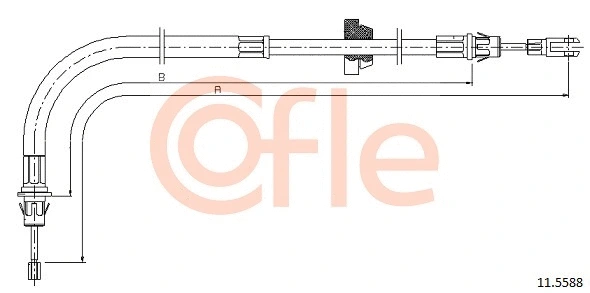 11.5588 COFLE Тросик, cтояночный тормоз (фото 1)