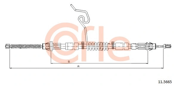 11.5665 COFLE Тросик, cтояночный тормоз (фото 1)