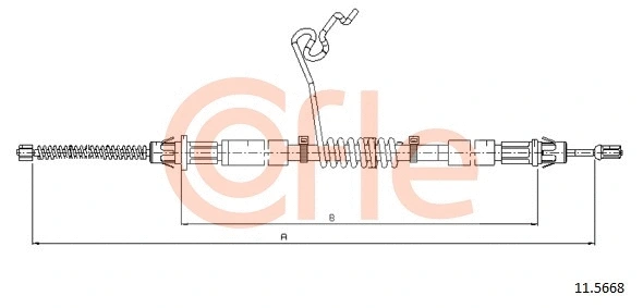 11.5668 COFLE Тросик, cтояночный тормоз (фото 1)