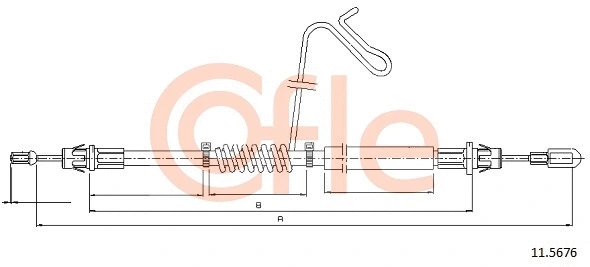 11.5676 COFLE Тросик, cтояночный тормоз (фото 1)