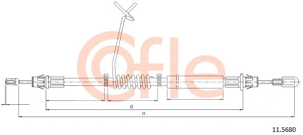 11.5680 COFLE Тросик, cтояночный тормоз (фото 1)