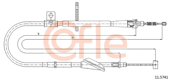 11.5741 COFLE Тросик, cтояночный тормоз (фото 1)