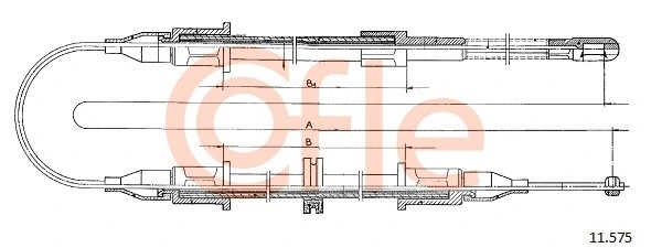 11.575 COFLE Тросик, cтояночный тормоз (фото 1)