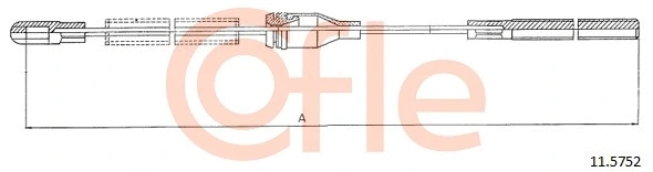 11.5752 COFLE Тросик, cтояночный тормоз (фото 1)