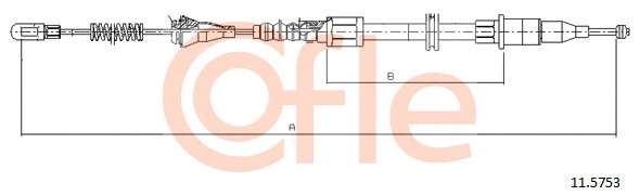 11.5753 COFLE Тросик, cтояночный тормоз (фото 1)