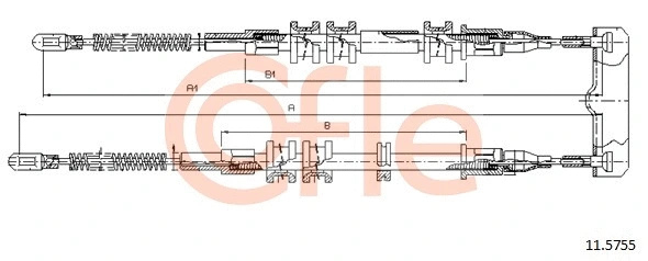 11.5755 COFLE Тросик, cтояночный тормоз (фото 1)