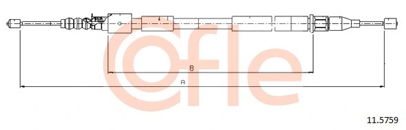 11.5759 COFLE Тросик, cтояночный тормоз (фото 1)