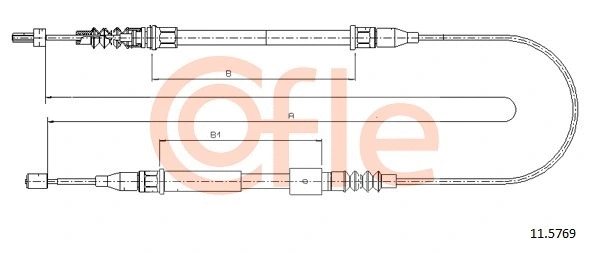 11.5769 COFLE Тросик, cтояночный тормоз (фото 1)