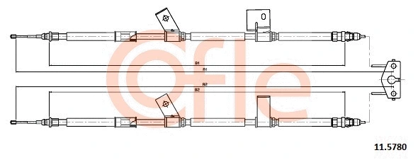 11.5780 COFLE Тросик, cтояночный тормоз (фото 1)