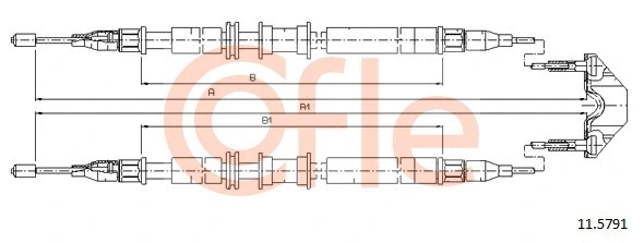 11.5791 COFLE Тросик, cтояночный тормоз (фото 1)