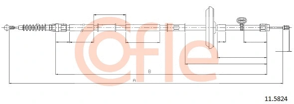 11.5824 COFLE Тросик, cтояночный тормоз (фото 1)