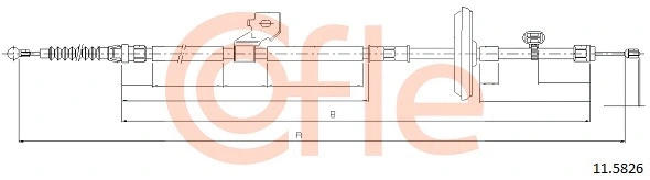 11.5826 COFLE Тросик, cтояночный тормоз (фото 1)