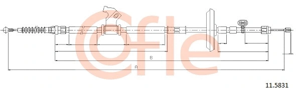 11.5831 COFLE Тросик, cтояночный тормоз (фото 1)