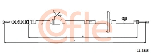 11.5835 COFLE Тросик, cтояночный тормоз (фото 1)