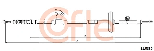 11.5836 COFLE Тросик, cтояночный тормоз (фото 1)