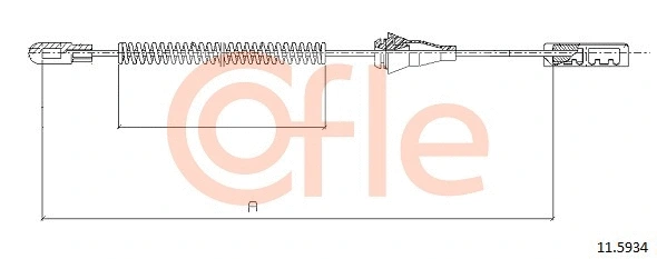 11.5934 COFLE Тросик, cтояночный тормоз (фото 1)