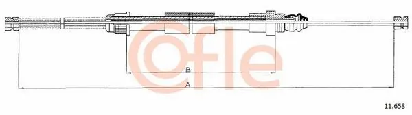 11.658 COFLE Тросик, cтояночный тормоз (фото 1)