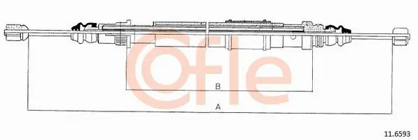 11.6593 COFLE Тросик, cтояночный тормоз (фото 1)