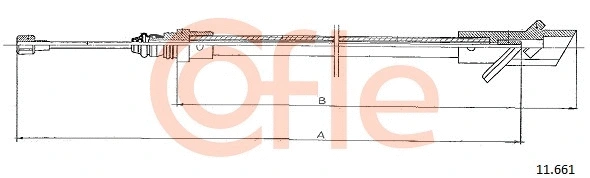 11.661 COFLE Тросик, cтояночный тормоз (фото 1)