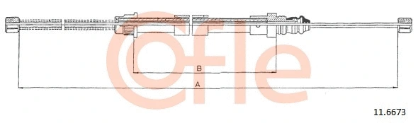 11.6673 COFLE Тросик, cтояночный тормоз (фото 1)