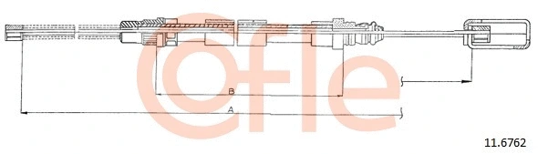 11.6762 COFLE Тросик, cтояночный тормоз (фото 1)