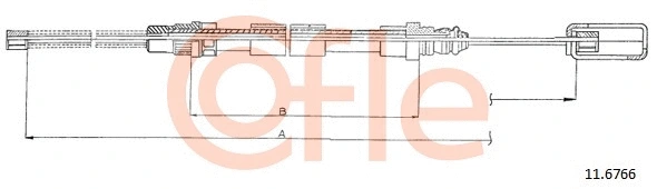 11.6766 COFLE Тросик, cтояночный тормоз (фото 1)