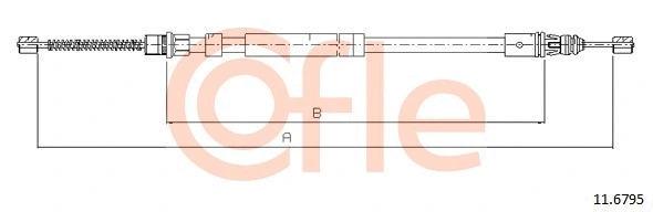 11.6795 COFLE Тросик, cтояночный тормоз (фото 1)