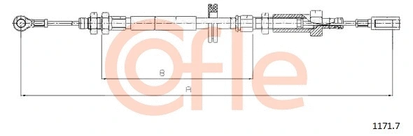 1171.7 COFLE Тросик, cтояночный тормоз (фото 1)