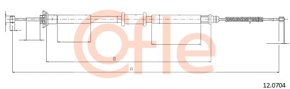 12.0704 COFLE Тросик, cтояночный тормоз (фото 1)