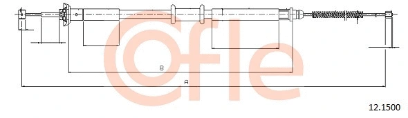 12.1500 COFLE Тросик, cтояночный тормоз (фото 1)